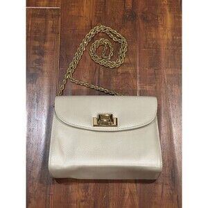 Vintage Larucchi Pearl Pebbled Leather Marlene Gaines Boutique Handbag - NOS!